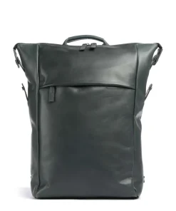 Caugio Laptop-Rucksack 13″ fein genarbtes Rindsleder dunkelgrün