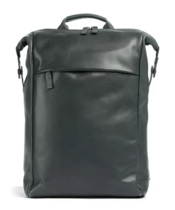 Caugio Laptop-Rucksack 13″ fein genarbtes Rindsleder dunkelgrün
