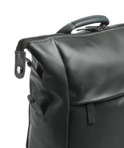 Caugio Laptop-Rucksack 13″ fein genarbtes Rindsleder dunkelgrün