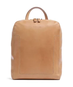 Caugio Rucksack 14″ fein genarbtes Leder hellbraun