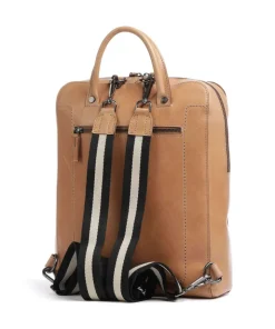 Caugio Rucksack 14″ fein genarbtes Leder hellbraun