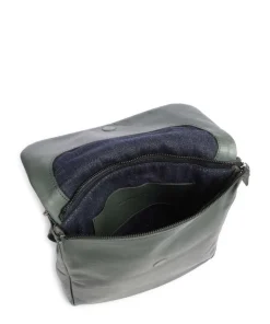 Caugio Schultertasche fein genarbtes Rindsleder dunkelgrün