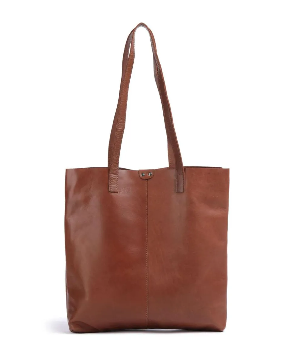 Caugio Shopper fein genarbtes Rindsleder cognac