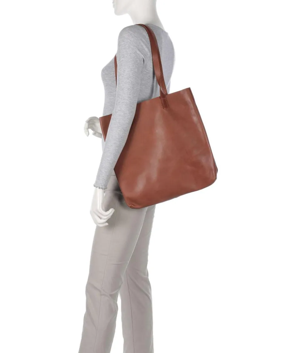 Caugio Shopper fein genarbtes Rindsleder cognac