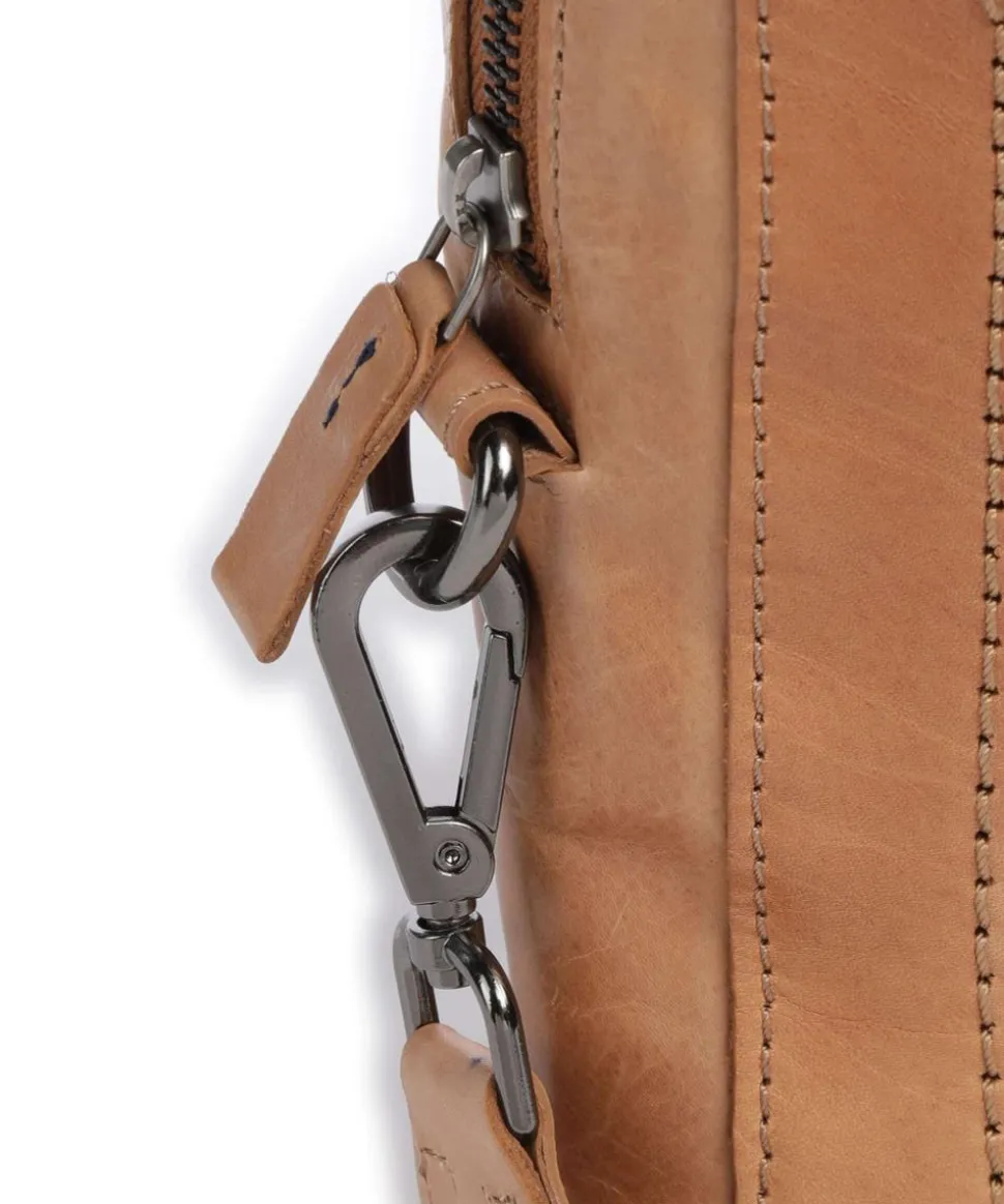 Caugio Umhängetasche 10″ fein genarbtes Rindsleder hellbraun