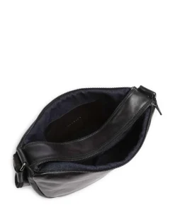 Caugio Umhängetasche fein genarbtes Rindsleder schwarz