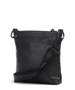 Caugio Umhängetasche fein genarbtes Rindsleder dunkelblau