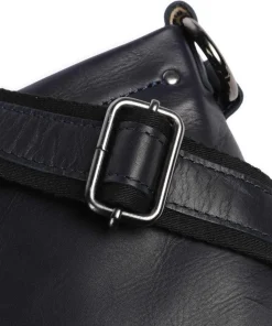 Caugio Umhängetasche fein genarbtes Rindsleder dunkelblau