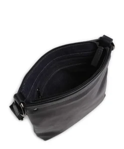 Caugio Umhängetasche fein genarbtes Rindsleder dunkelblau