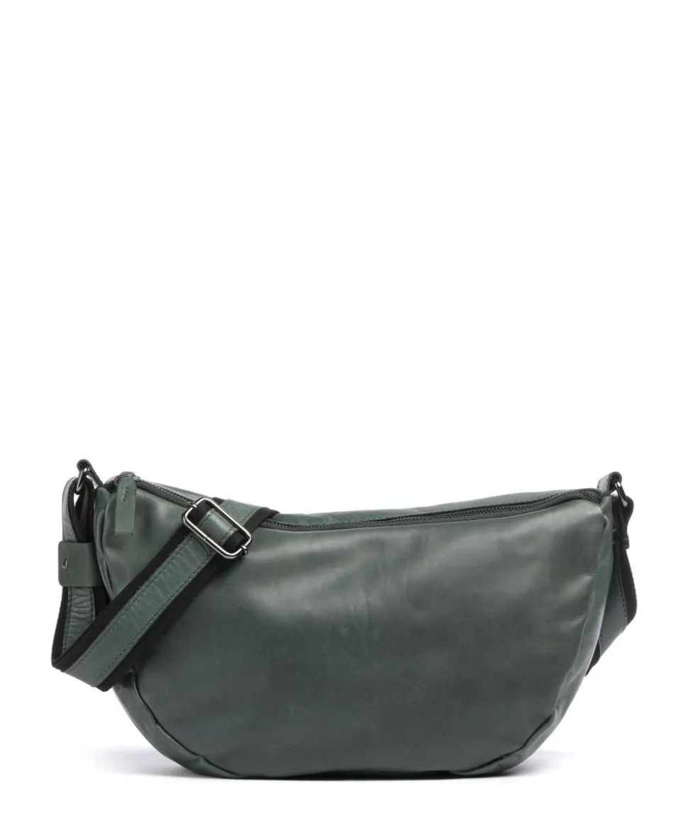 Caugio Umhängetasche fein genarbtes Rindsleder dunkelgrün