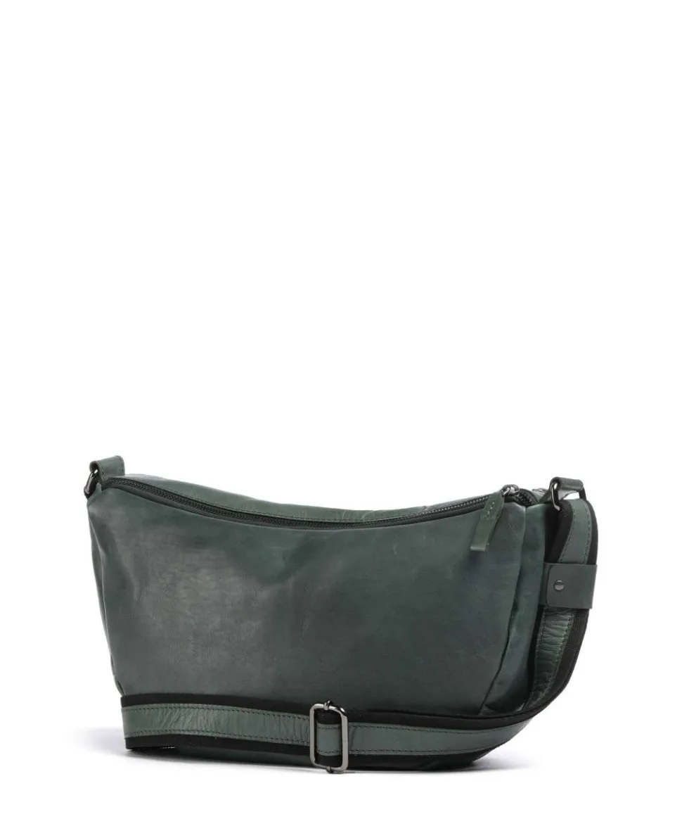 Caugio Umhängetasche fein genarbtes Rindsleder dunkelgrün