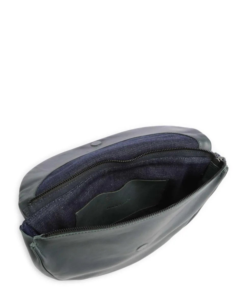 Caugio Umhängetasche fein genarbtes Rindsleder dunkelgrün