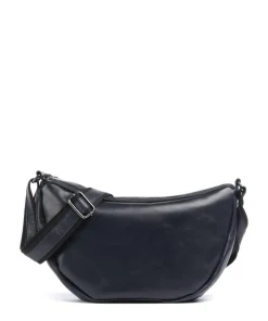 Caugio Umhängetasche fein genarbtes Rindsleder dunkelblau