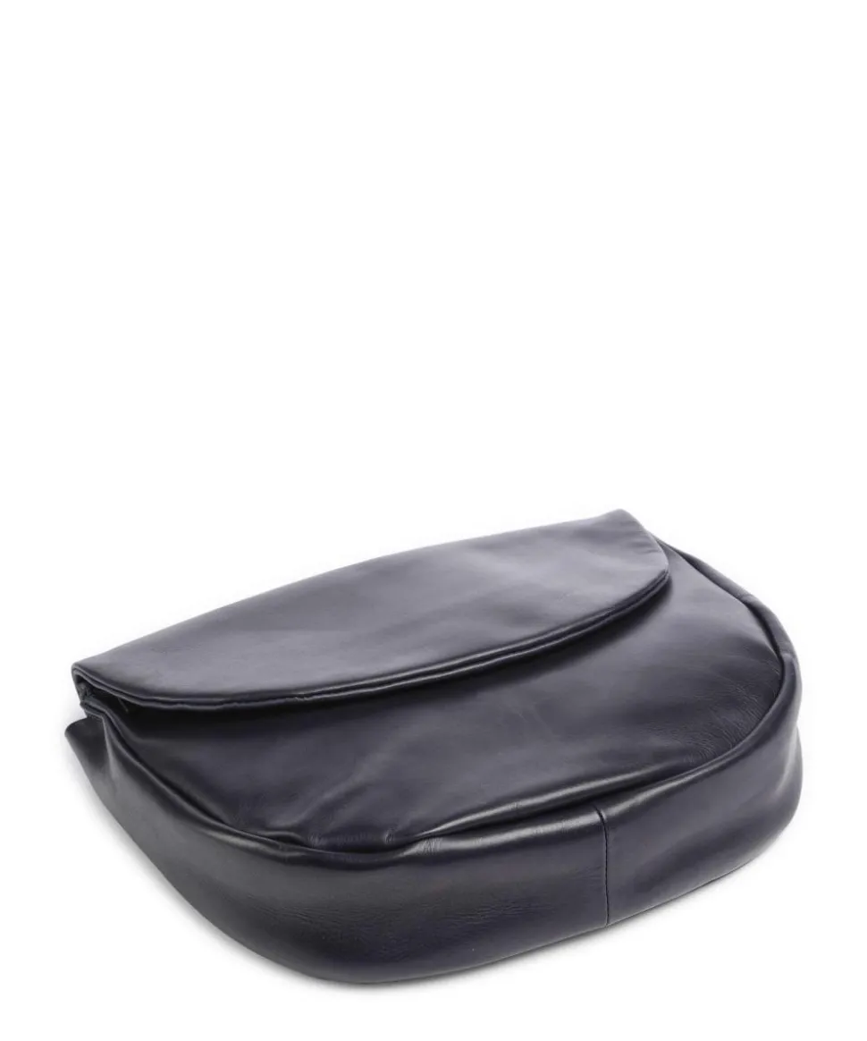 Caugio Umhängetasche fein genarbtes Rindsleder dunkelblau