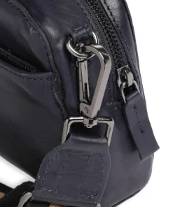 Caugio Umhängetasche weiches Rindsleder dunkelblau