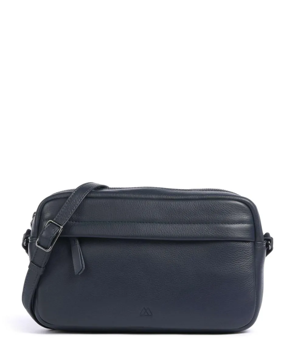 Cave Umhängetasche genarbtes Rindsleder navy