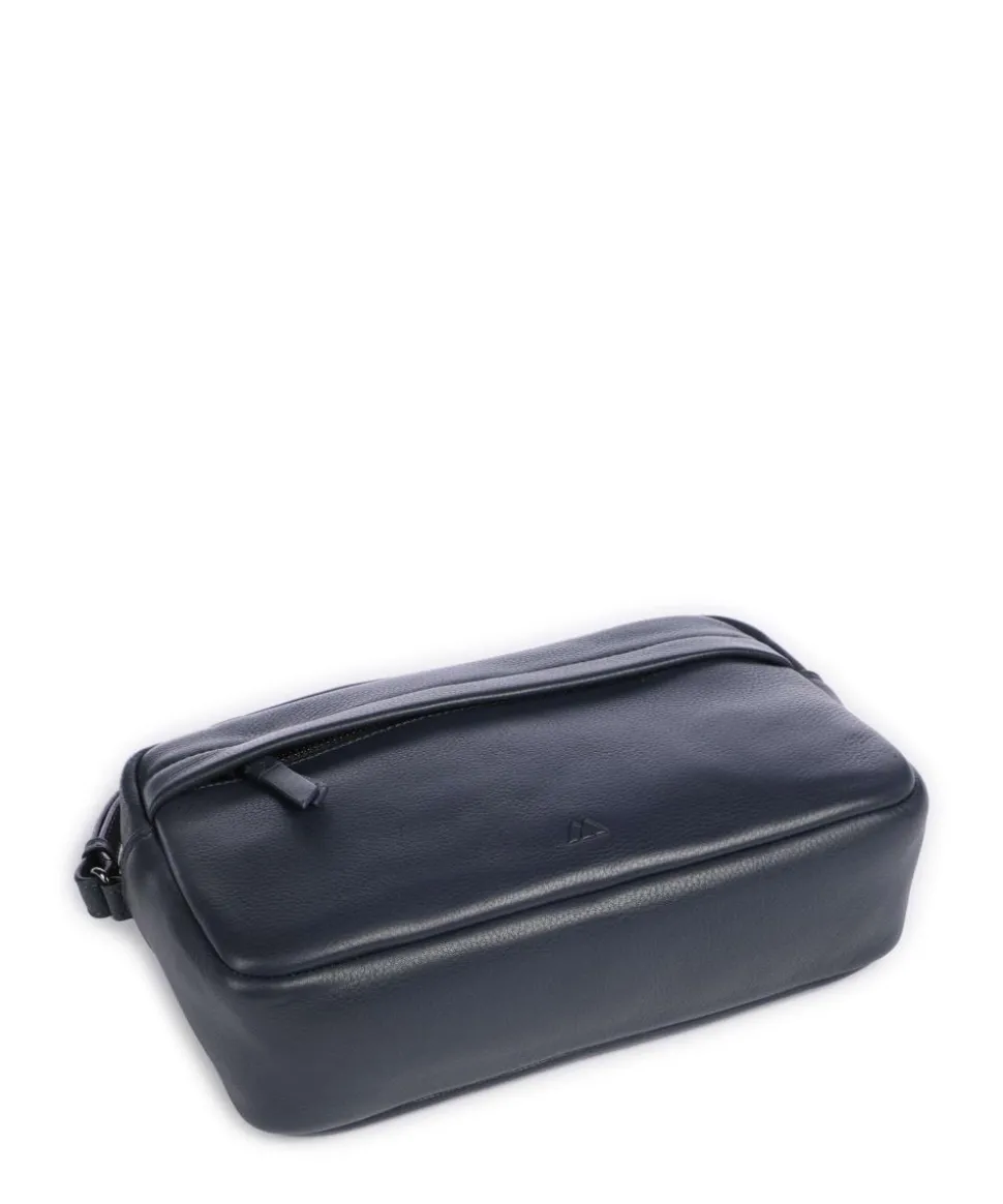 Cave Umhängetasche genarbtes Rindsleder navy