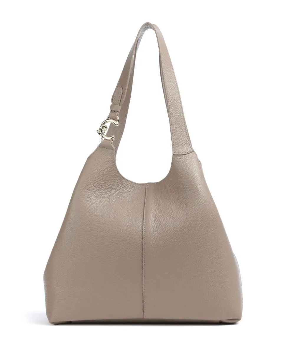 C-Easy Beuteltasche genarbtes Leder taupe