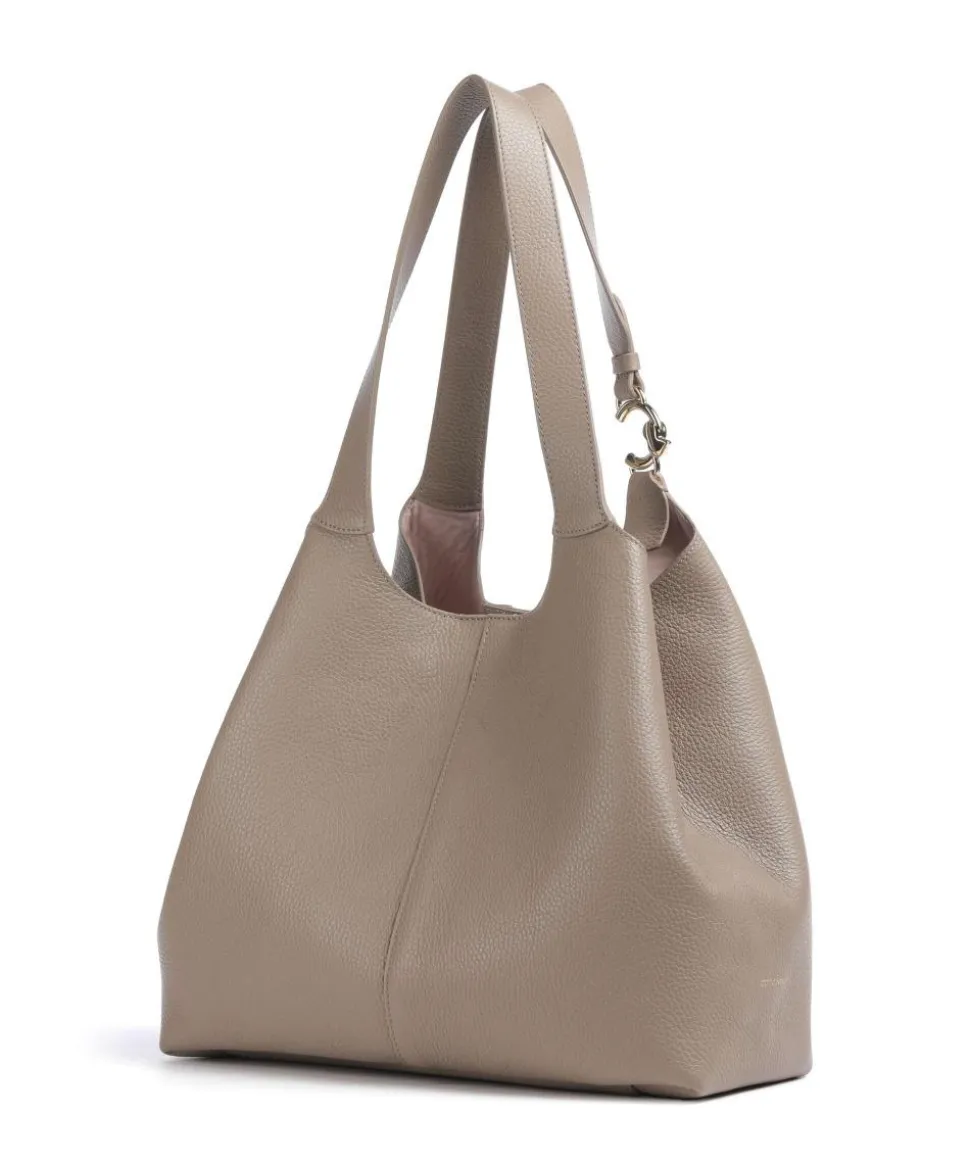 C-Easy Beuteltasche genarbtes Leder taupe