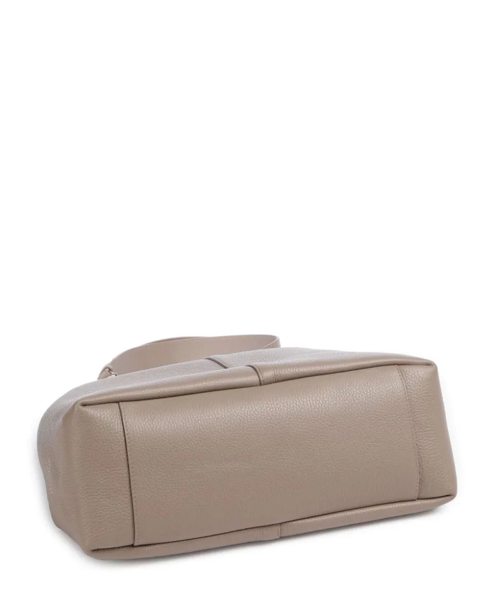 C-Easy Beuteltasche genarbtes Leder taupe