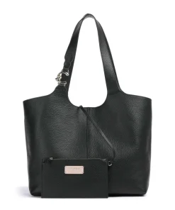 C-Easy Beuteltasche genarbtes Leder schwarz