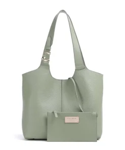 C-Easy Beuteltasche genarbtes Rindsleder graugrün