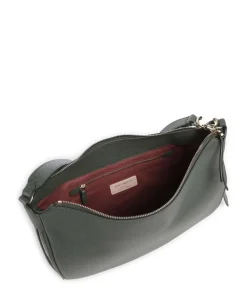 C-Easy Beuteltasche genarbtes Leder dunkelgrün