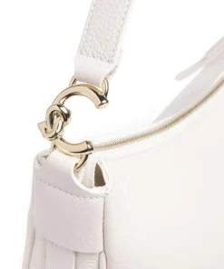C-Easy Beuteltasche genarbtes Leder weiß