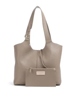 C-Easy Beuteltasche genarbtes Rindsleder taupe