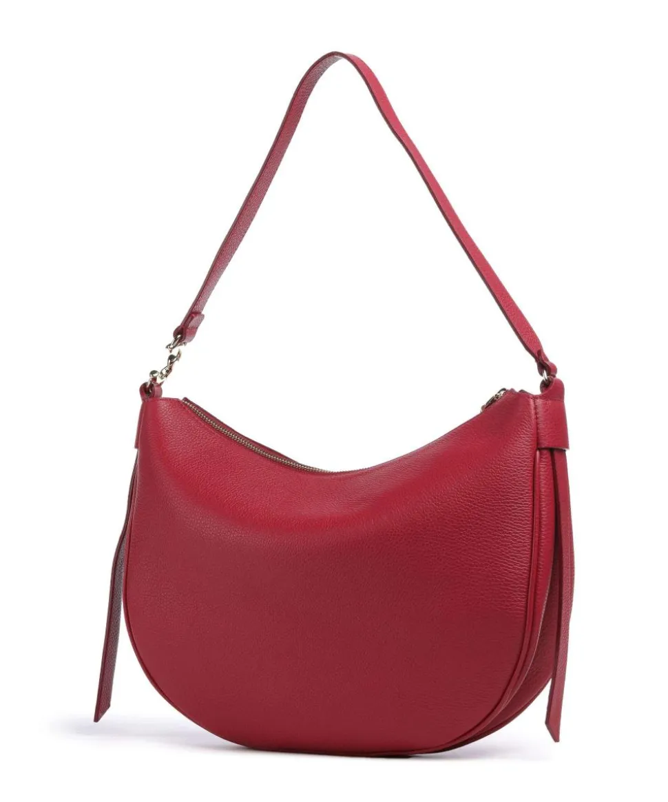 C-Easy Beuteltasche genarbtes Leder rot