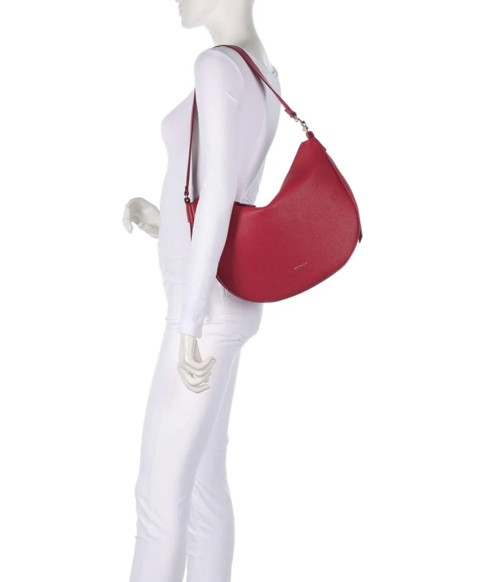 C-Easy Beuteltasche genarbtes Leder rot