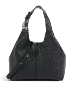 C-Easy Handtasche genarbtes Leder schwarz