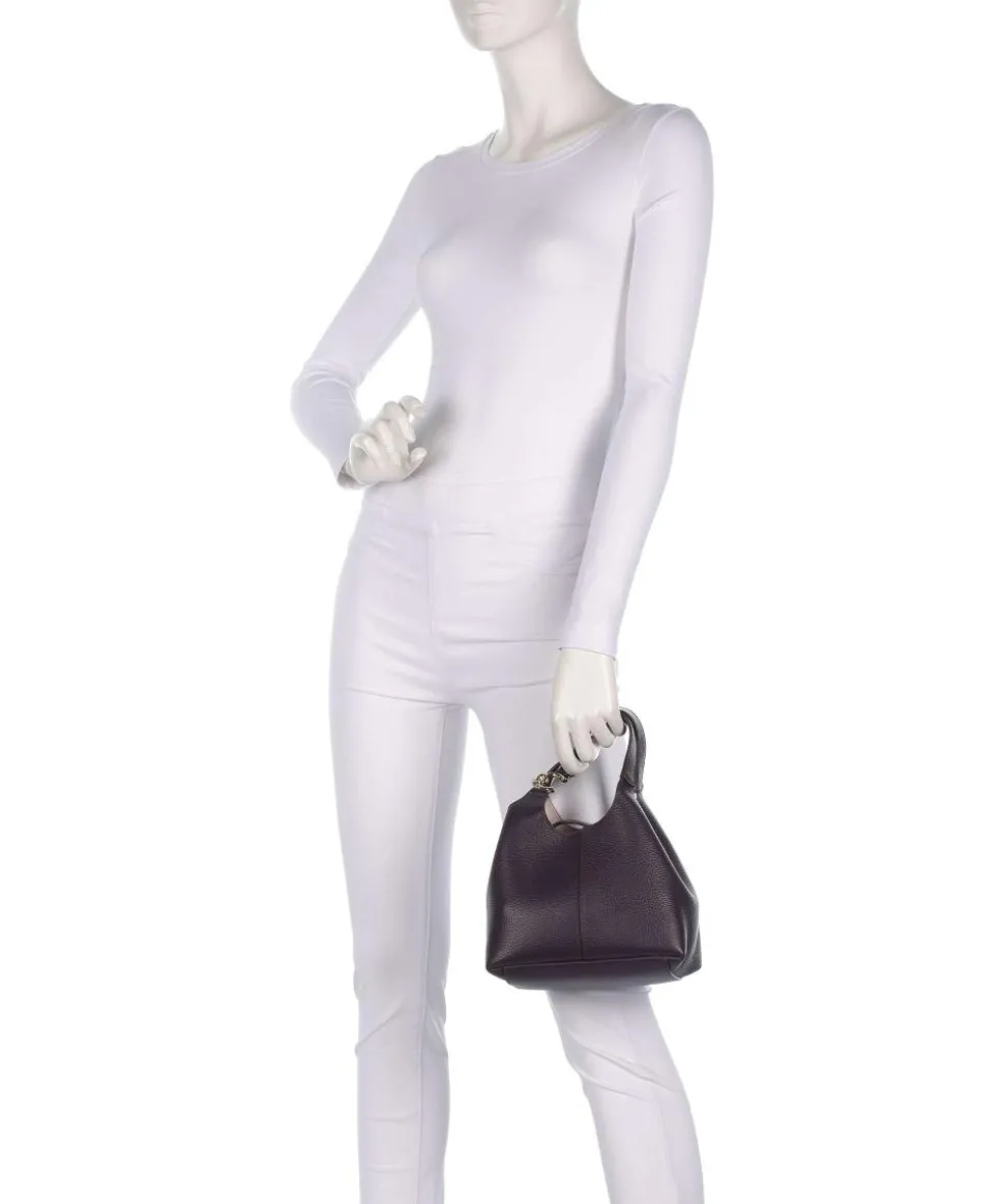 C-Easy Handtasche genarbtes Leder pflaume