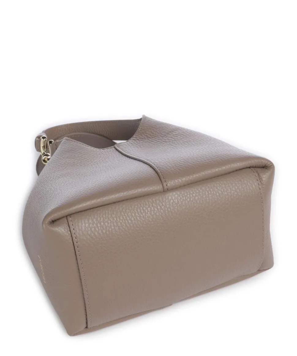 C-Easy Handtasche genarbtes Leder taupe