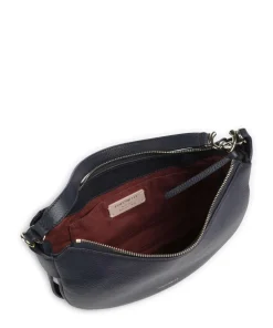 C-Easy Schultertasche genarbtes Leder navy