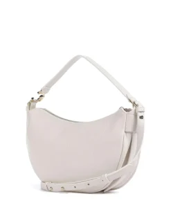 C-Easy Schultertasche genarbtes Leder weiß