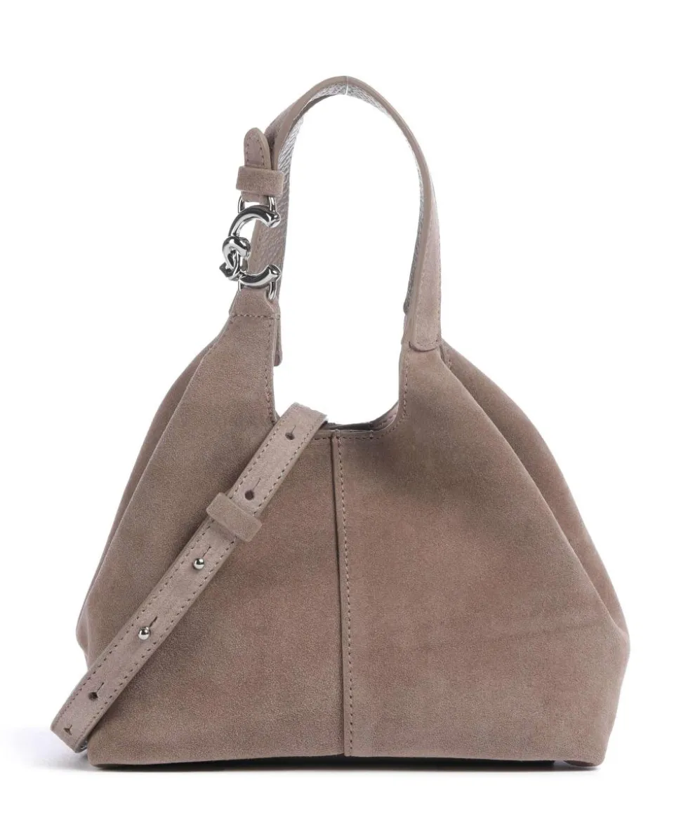 C-Easy Suede Handtasche aufgerautes Rindsleder taupe