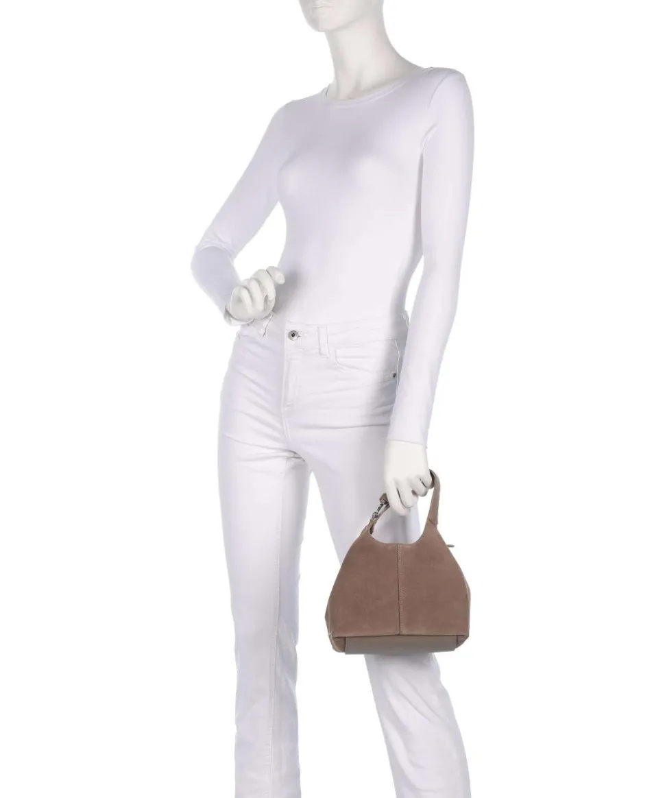 C-Easy Suede Handtasche aufgerautes Rindsleder taupe
