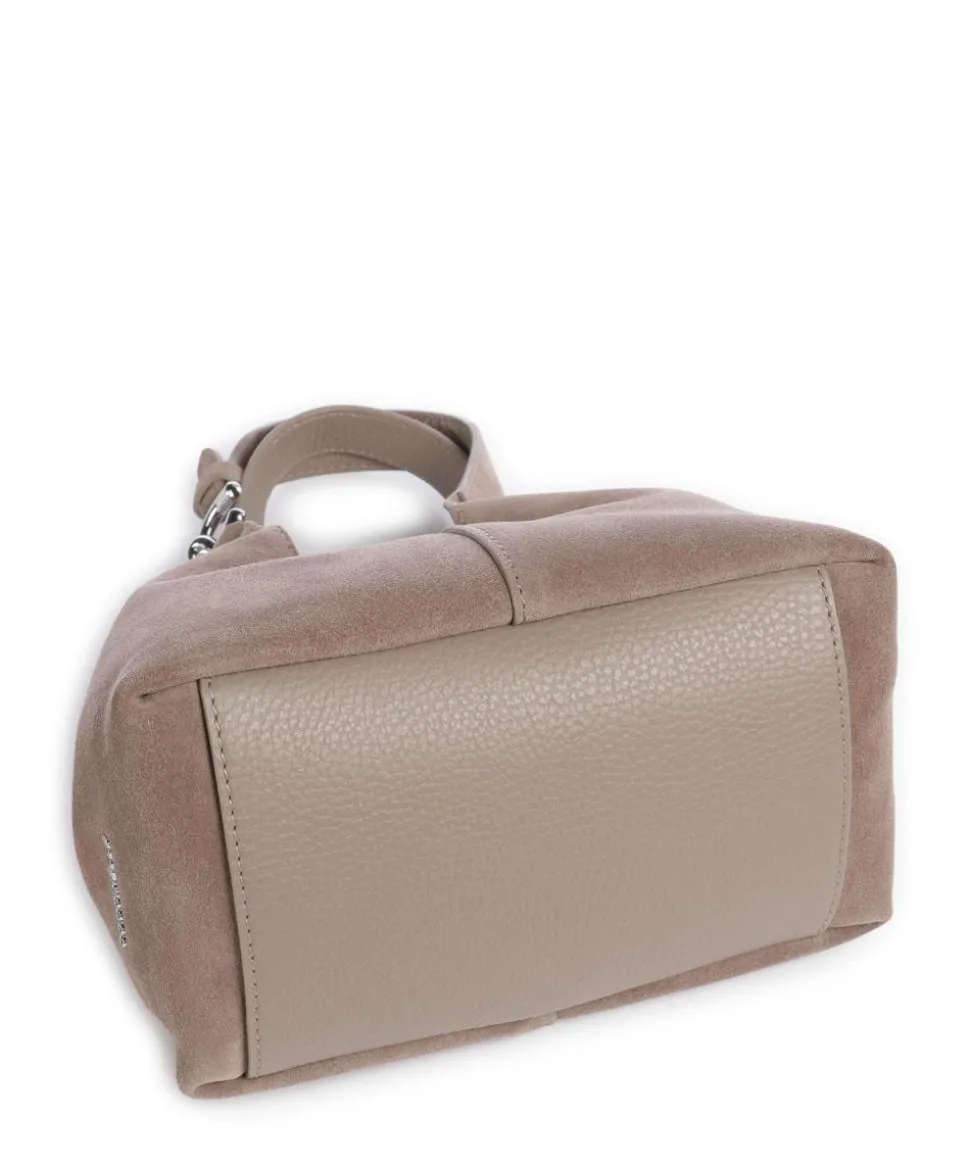 C-Easy Suede Handtasche aufgerautes Rindsleder taupe