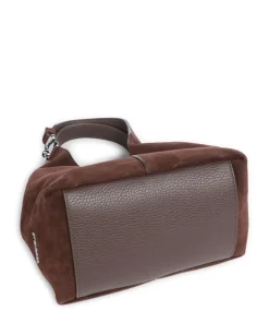 C-Easy Suede Handtasche aufgerautes Rindsleder dunkelbraun