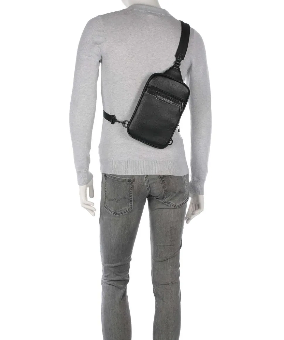 Cedric Slingbag Lederimitat schwarz