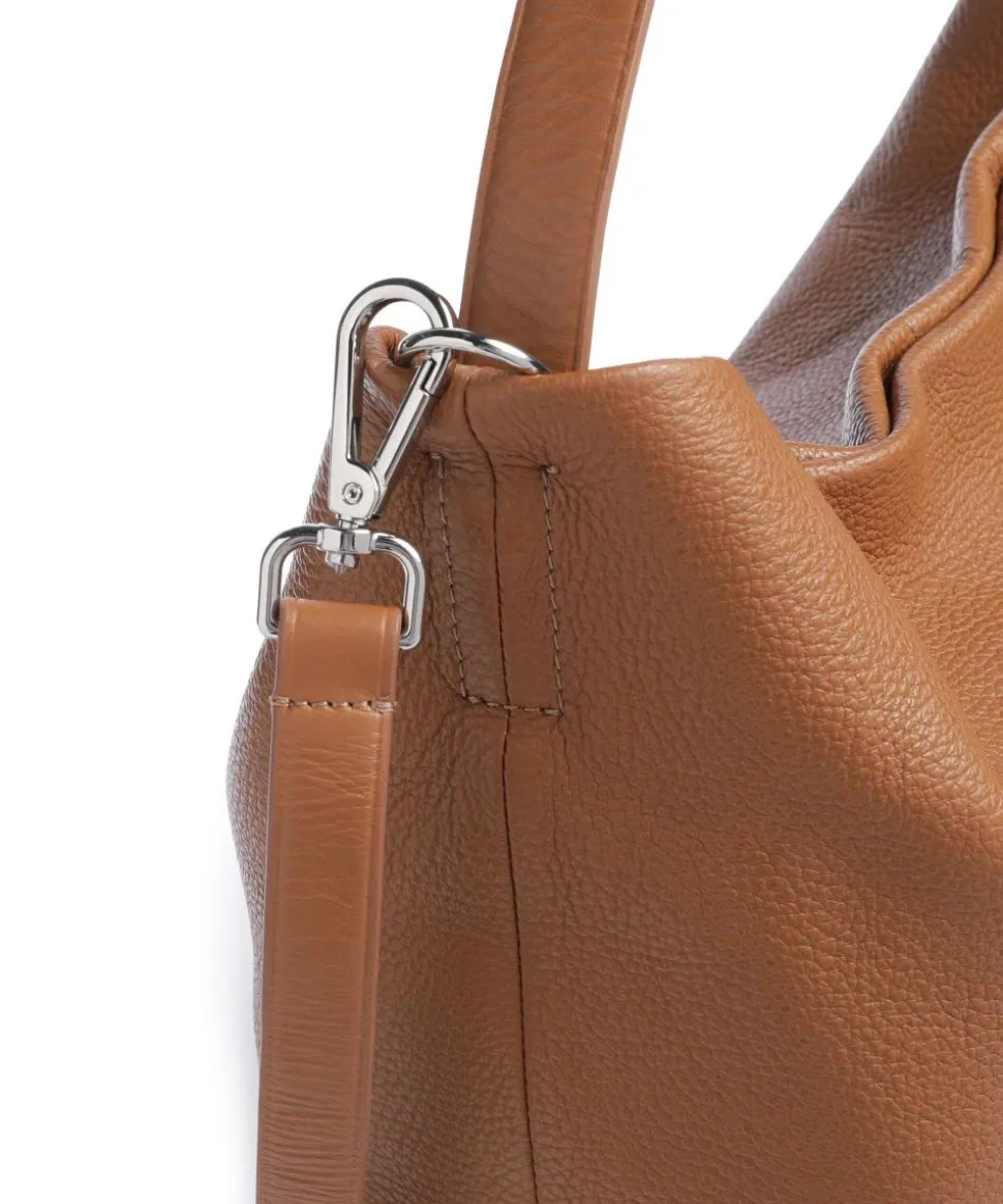 Cesano Beuteltasche 15″ fein genarbtes Rindsleder braun