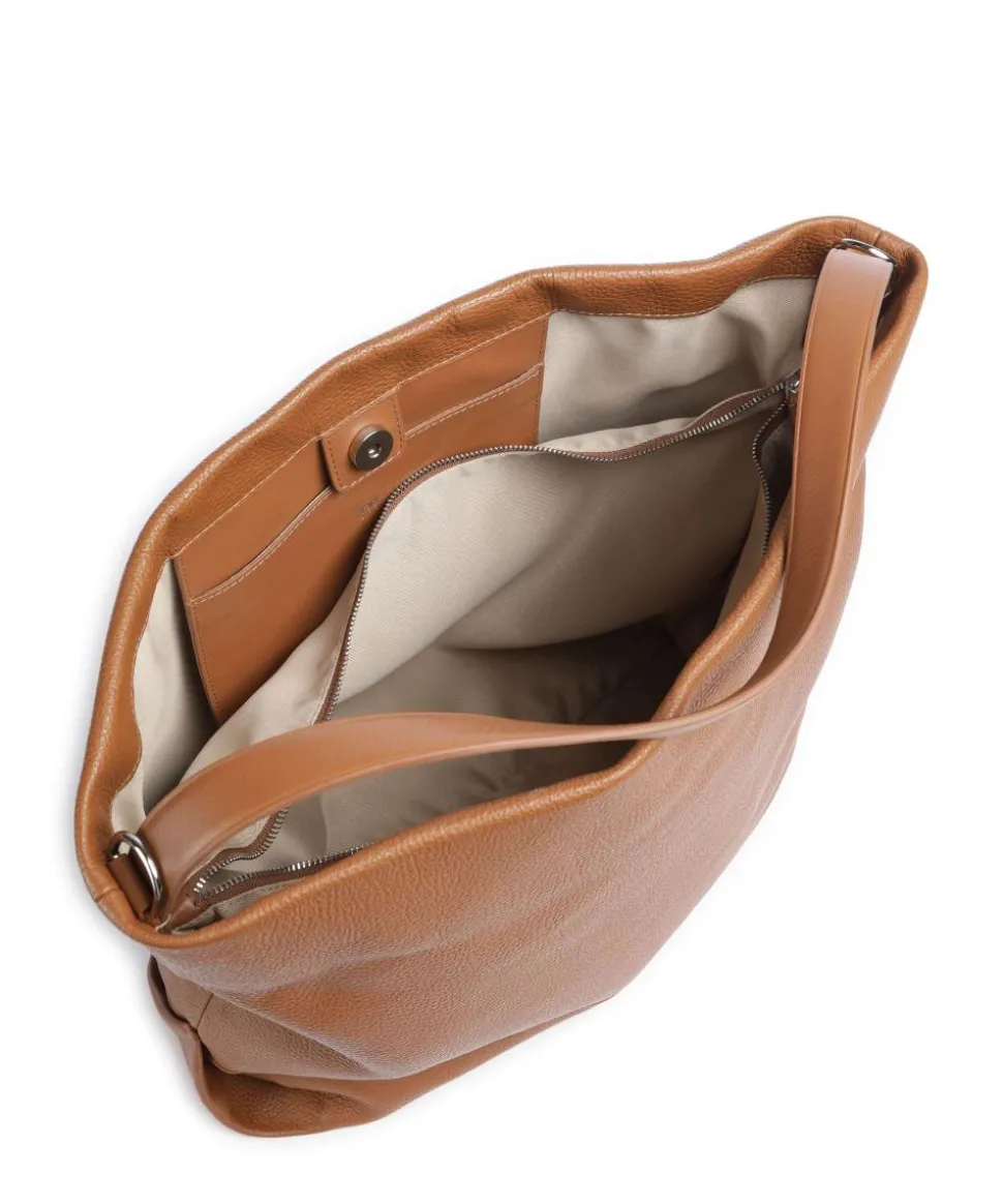 Cesano Beuteltasche 15″ fein genarbtes Rindsleder braun