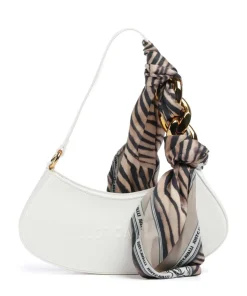Chain Foulard Schultertasche Polyurethane, Polyester weiß