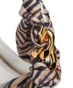 Chain Foulard Schultertasche Polyurethane, Polyester weiß