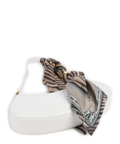 Chain Foulard Schultertasche Polyurethane, Polyester weiß