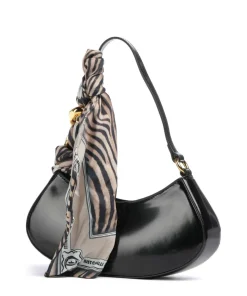Chain Foulard Schultertasche Polyurethane, Polyester schwarz