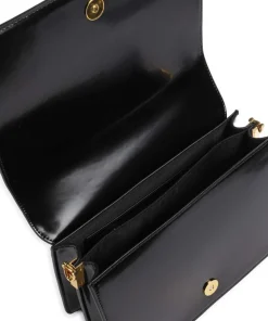 Chain Foulard Schultertasche Lederimitat schwarz