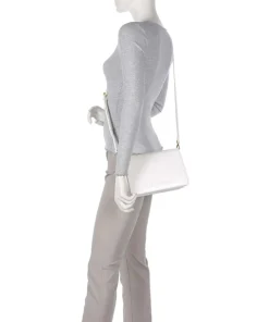 Chain Foulard Schultertasche Lederimitat weiß