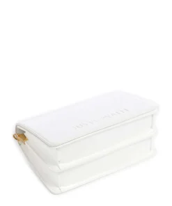 Chain Foulard Schultertasche Lederimitat weiß